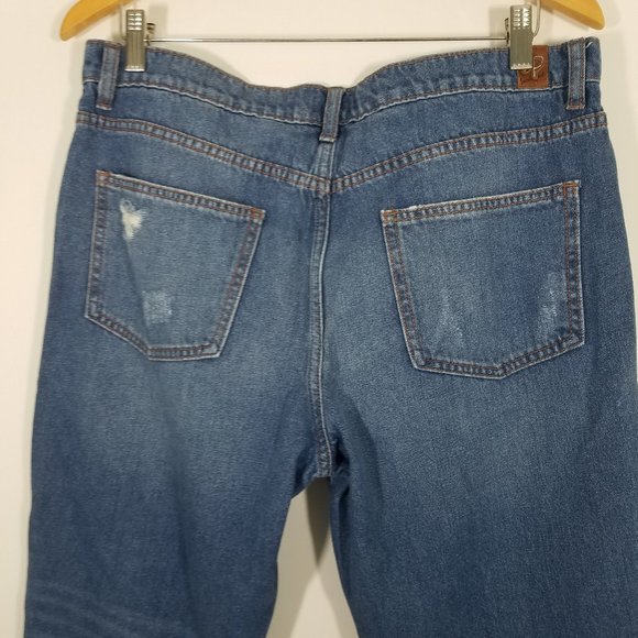 Sneak Peek Boy Friend Distressed Jeans Size L - Picture 5 of 6